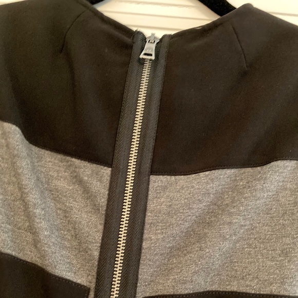 BCBG MaxAzaria | fitted bodycon dress with blocking detail, back zipper - Picture 6 of 7